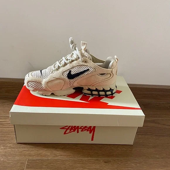 Nike Retro Cream Mesh Breathable Sneakers - Picture 4 of 6